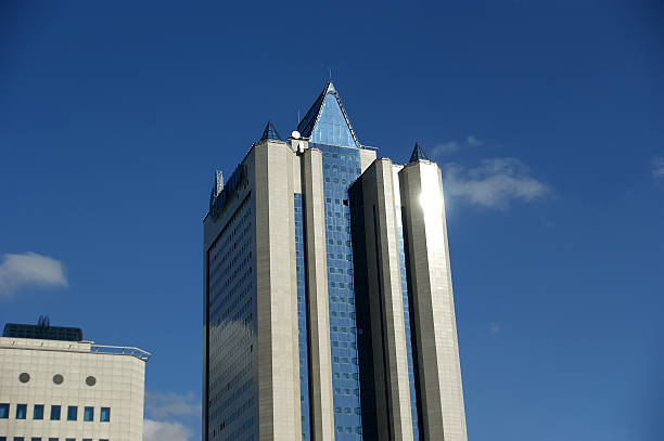 istock HIGH-TECH STYLE BUILDING. Gazprom headquarters in Moscow 456787675