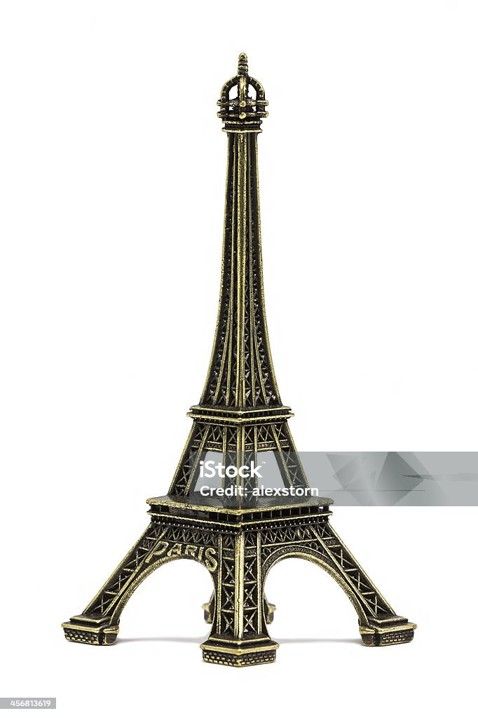 Torre Eiffel souvenir, in bianco - Foto stock royalty-free di Acciaio