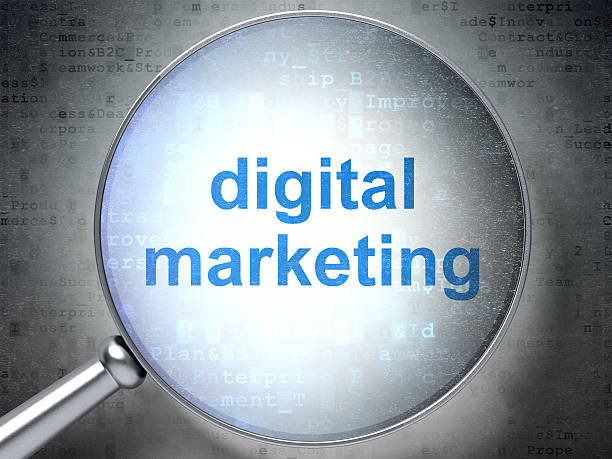 istock Advertising concept: Digital Marketing with optical glass 456850709