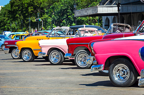 Vintage American cars in Havana, Cuba.