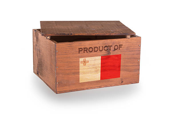 istock Wooden crate isolated on a white background 456852881