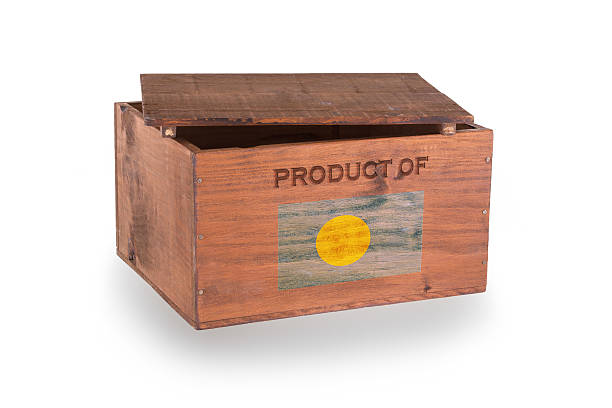 istock Wooden crate isolated on a white background 456852895