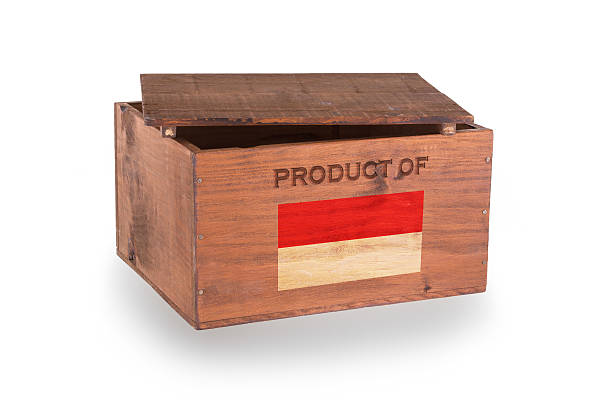 istock Wooden crate isolated on a white background 456852909