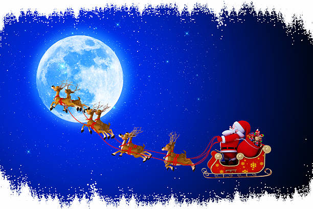 istock santa claus with his sleigh 456853369