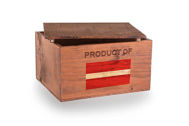 istock Wooden crate isolated on a white background 456854829