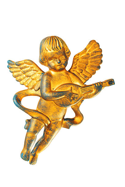 istock Christmas Ornament, Cherub on white 456855673
