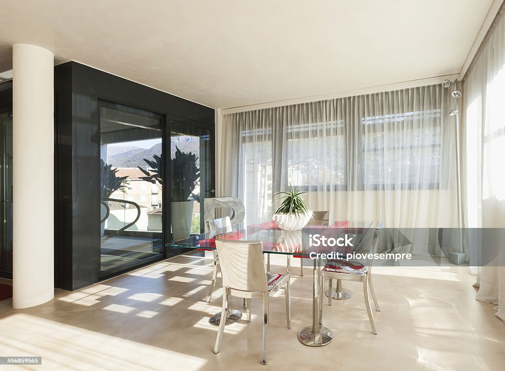 apartment in new building apartment in new building, comfortable dining room Apartment Stock Photo