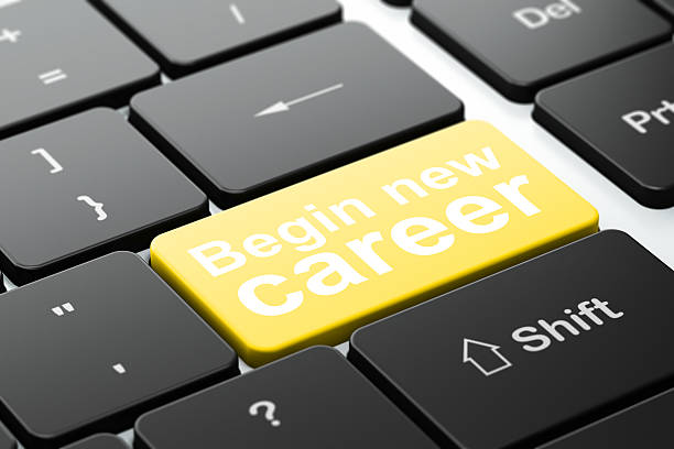 istock Finance concept: Begin New Career on keyboard background 456861705