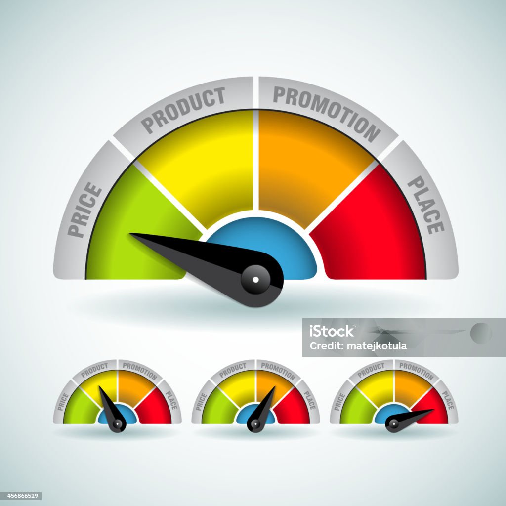 Promotion Indicator Design Product Promotion Meter Stock Illustration - Download Image Now - Color ...