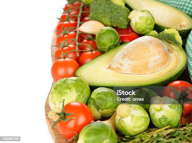 Varias Verduras Foto de stock y más banco de imágenes de Aguacate - Aguacate, Alimento, Blanco - Color