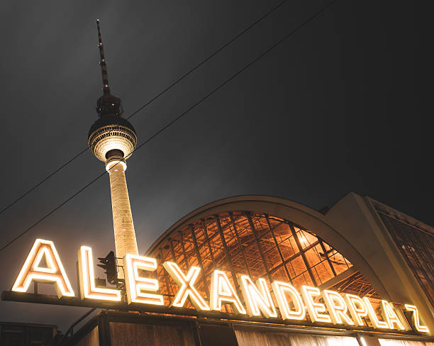Germany, Berlin, Television tower at Festival of Lights, October 12, 2024 - Berlin Television tower at night - at Berlin Festival of Lights