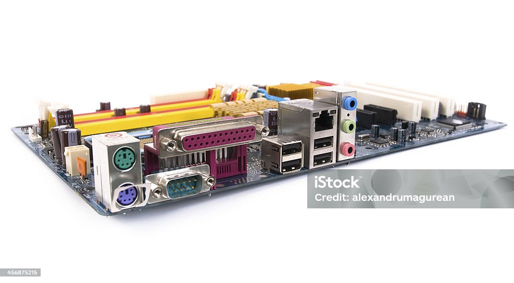 Computer Mainboard - Lizenzfrei Elektronik-Industrie Stock-Foto