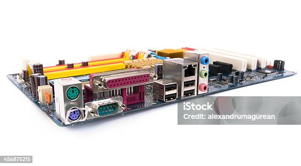 Computador Placa Principal - Fotografias de stock e mais imagens de Eletrónica - Eletrónica, Equipamento Elétrico - Equipamento de Recreio, Amarelo