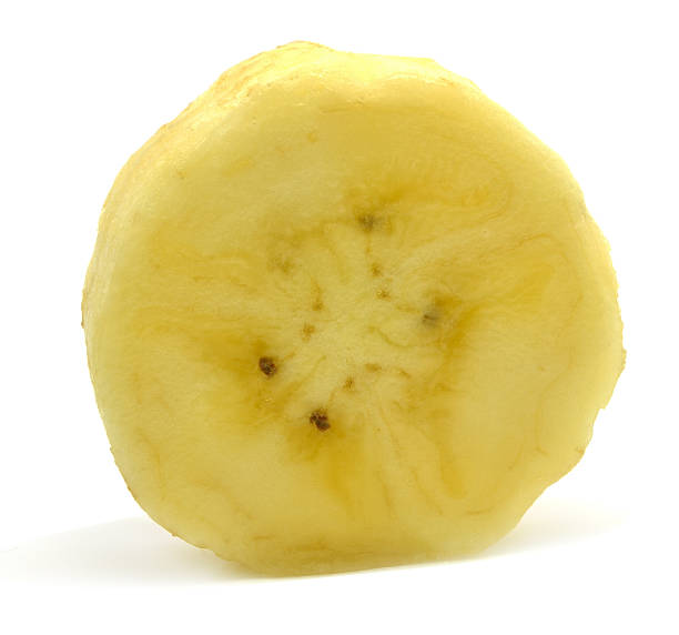 istock Banana slices isolated on a white 456894459