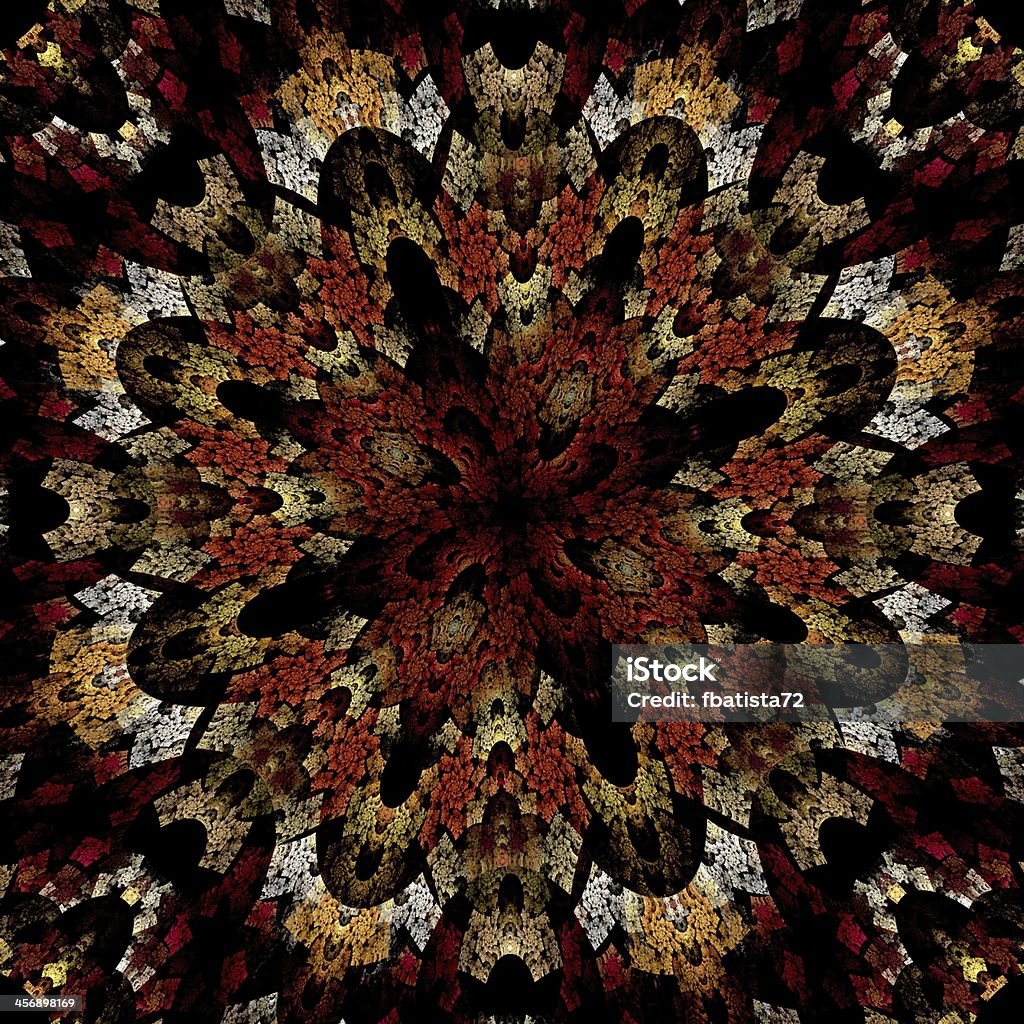 fractal abstrato de uma imagem colorida que lembra flores recheada estrelas - Foto de stock de Abstrato royalty-free