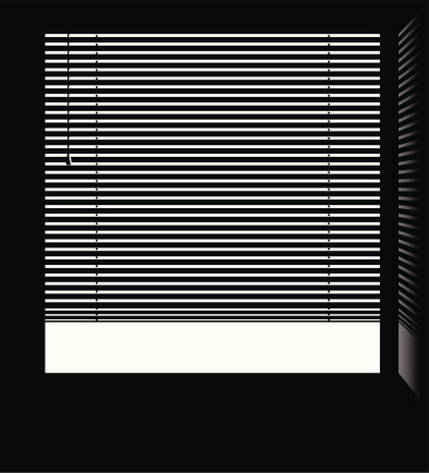 Window jalousie blinds vector illustration with isolated white parts.