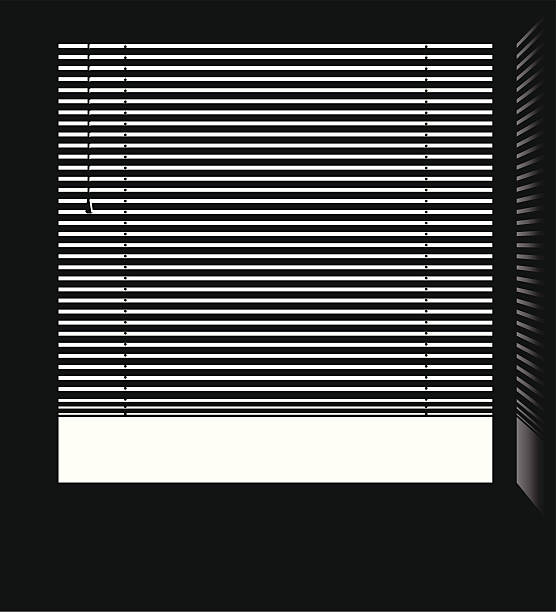Window jalousie blinds vector. vector art illustration
