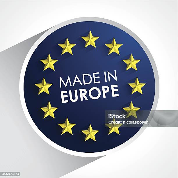 Made In Europe Badge Stock Illustration - Download Image Now - Backgrounds, Badge, Blue