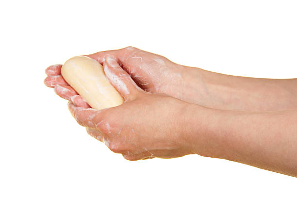 istock Soap in the female hands 456900569