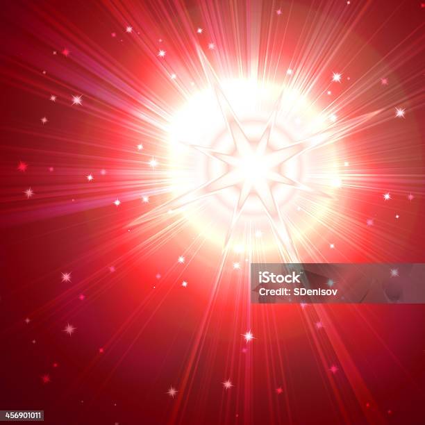 Étoile Rouge Flash Vecteurs libres de droits et plus d'images vectorielles de Abstrait - Abstrait, Blanc, Brillant