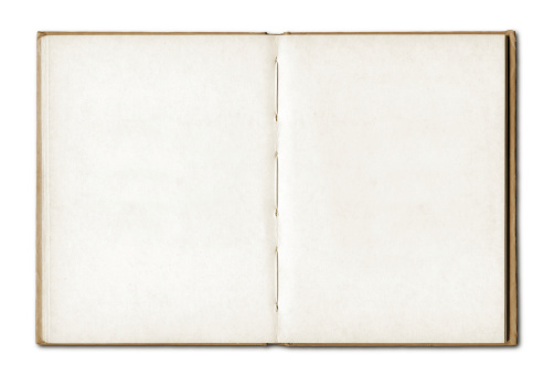 Vintage blanco abrir cuaderno photo