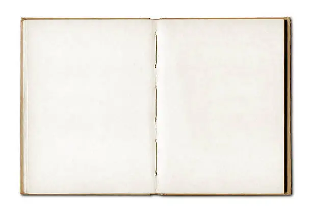 Photo of Vintage blank open notebook