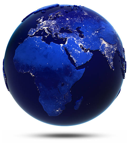 istock Earth city light white isolated 456903745