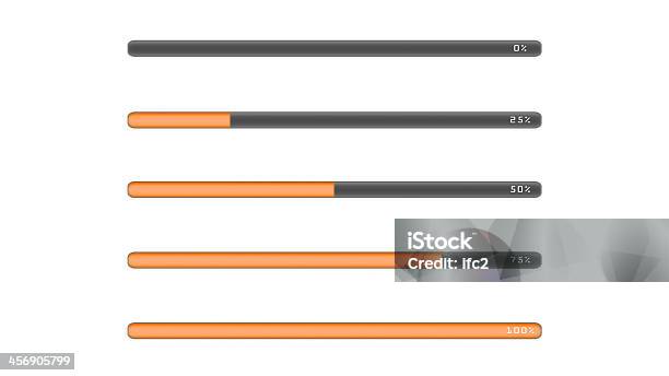 Photo libre de droit de Chargement Orange Bar banque d'images et plus d'images libres de droit de Attendre - Attendre, Chercher, Codage et codification