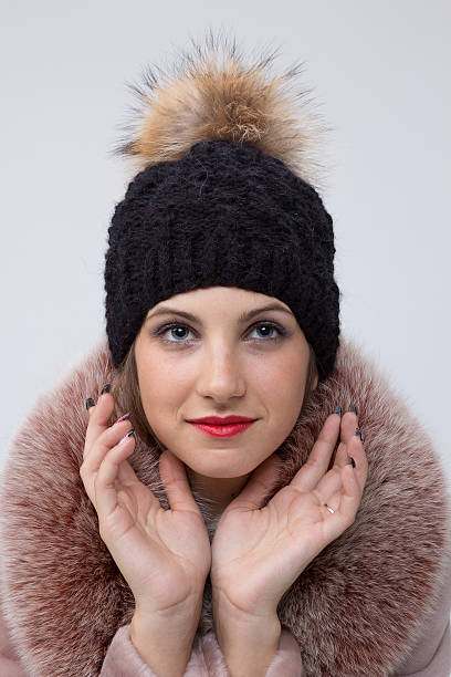istock Beautiful young woman in stocking-cap 456906495