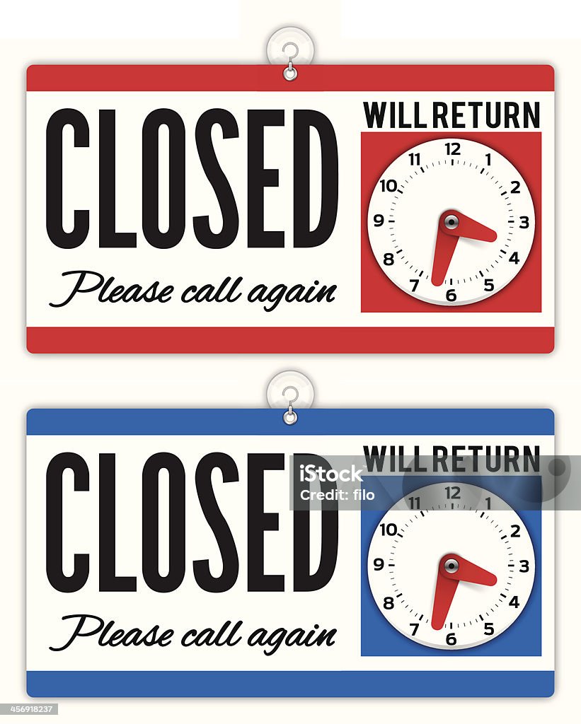 Return Closure Closed Sign Stock Illustration - Download Image Now - Closed Sign ...