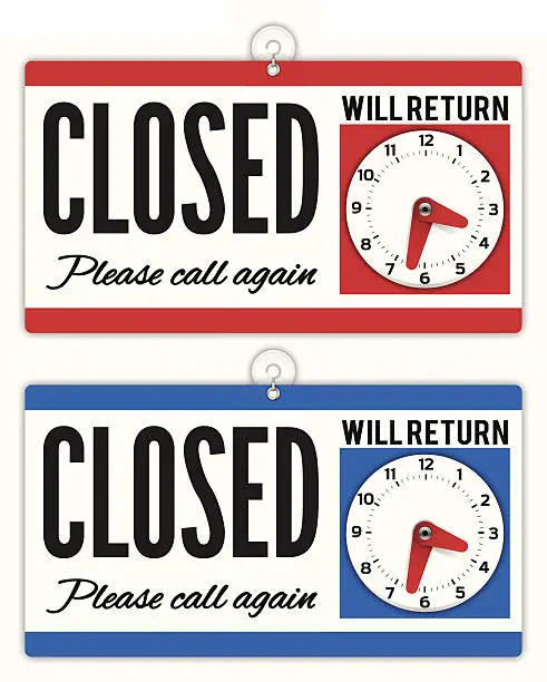 Vector illustration of Closed Sign
