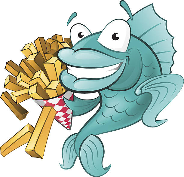 ilustrações de stock, clip art, desenhos animados e ícones de engraçado com parte de filetes de peixe - fish seafood prepared fish nautical vessel