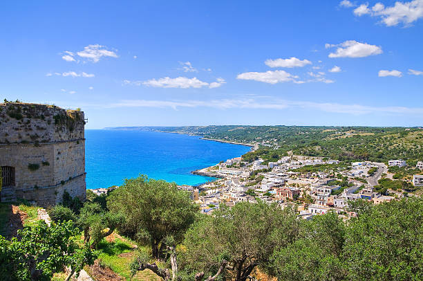 istock Panoramic view of Castro. Puglia. Italy. 457040007