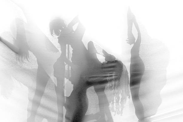 istock Group of contemporary dancers performing on stage 457041429