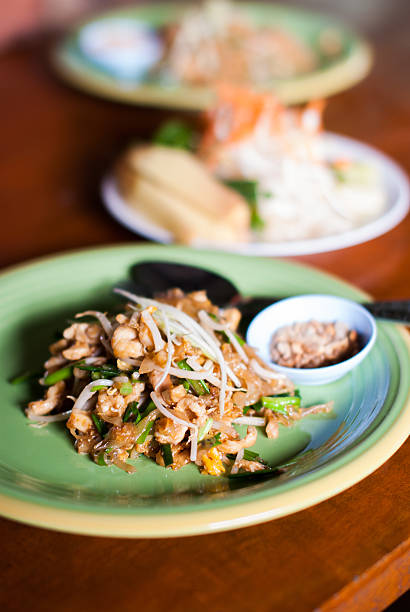 istock Pad thai with chicken and pork in dish 457044335