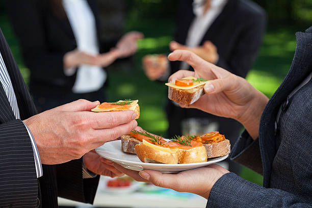istock Small sandwiches on office meal 457045053