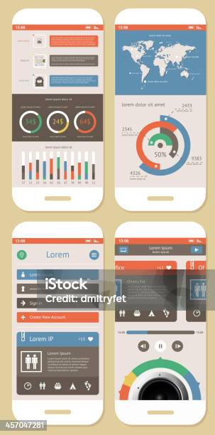 Vetores de Vetor Elementos De Infográficos Plana e mais imagens de Abstrato - Abstrato, Cifras Financeiras, Classificação