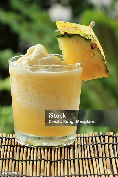 Pineapple Smoothie Stock Photo - Download Image Now - Blended Drink, Cocktail, Dairy Product