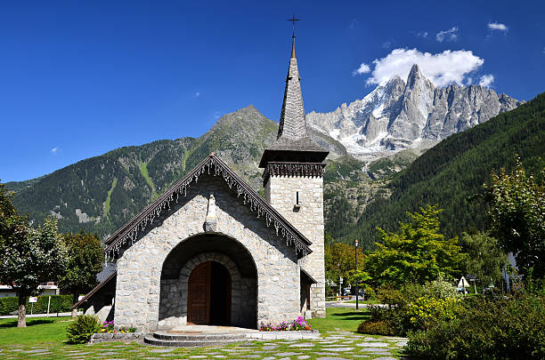 istock The Praz de Chamonix and Aiguille Dru mountain 457048039