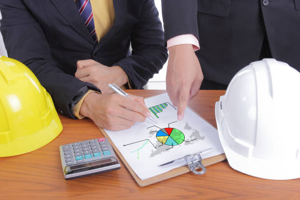 istock Engineer discuss and present his job for prepare 457048391