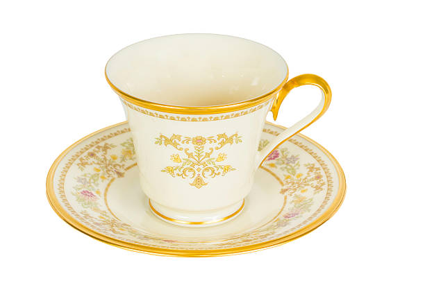 istock Antique Tea Cup and Saucer Isolated 457050089