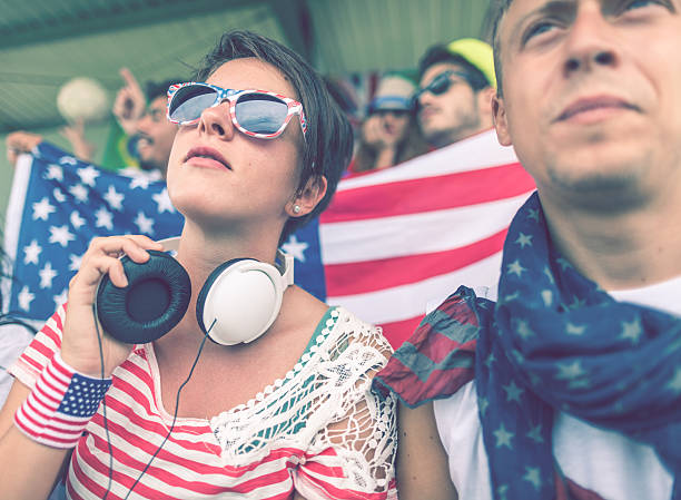 istock Group of Usa supporters 457050325