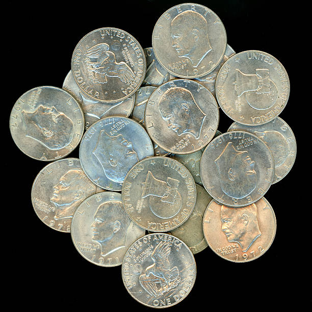 Eisenhower One US Dollar Coins from the 1970's