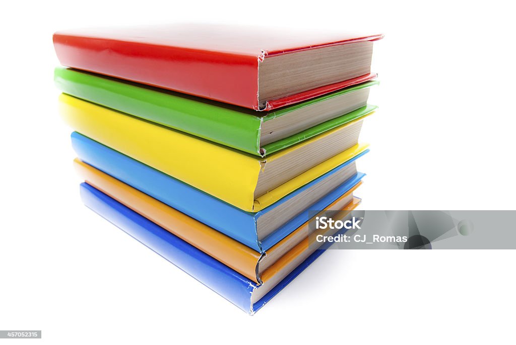 Красочные обычных книг на белом фоне - Стоковые фото Без людей роялти-фри