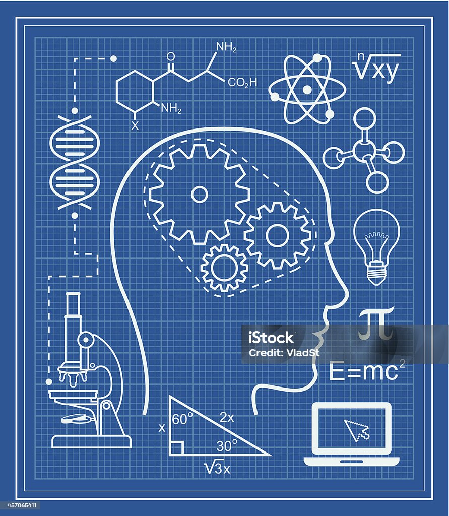 Examples Science Blueprint Science And Education Blueprint Stock Illustration - Download Image Now ...