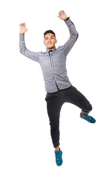 istock amazing jump in white background 457069343