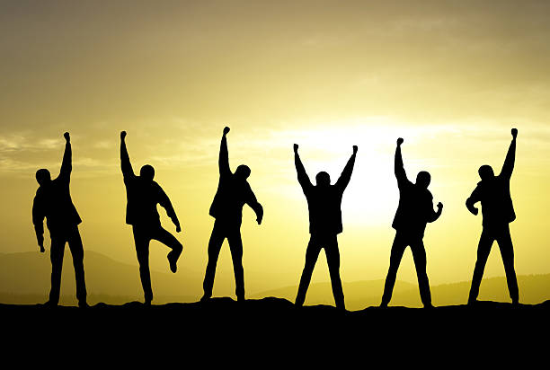 istock Silhouette of a team 457072365