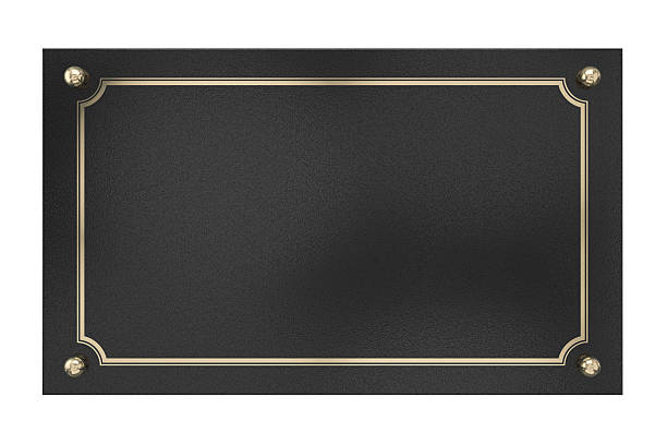 Metal Plaque. Isolated on white.