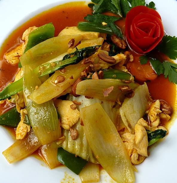 istock Chicken With Vegetables And Cashew Nut Sauce 457075251