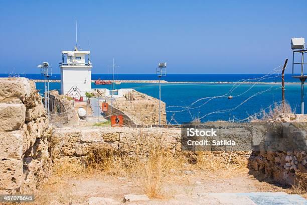 Estate Vista Del Mare Attraverso Il Filo Spinato Famagusta Cipro Settentrionale - Fotografie stock e altre immagini di Acqua